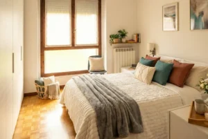 Don Milani: camera matrimoniale con letto matrimoniale e finestra luminosa